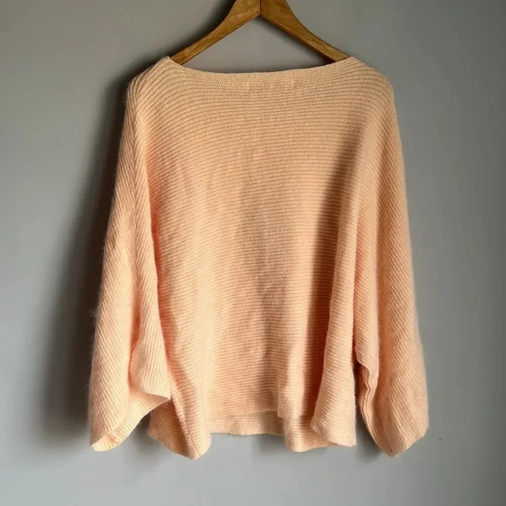 ELLIATT Rabbit Fur Blend Phoenix Sweater in Apricot